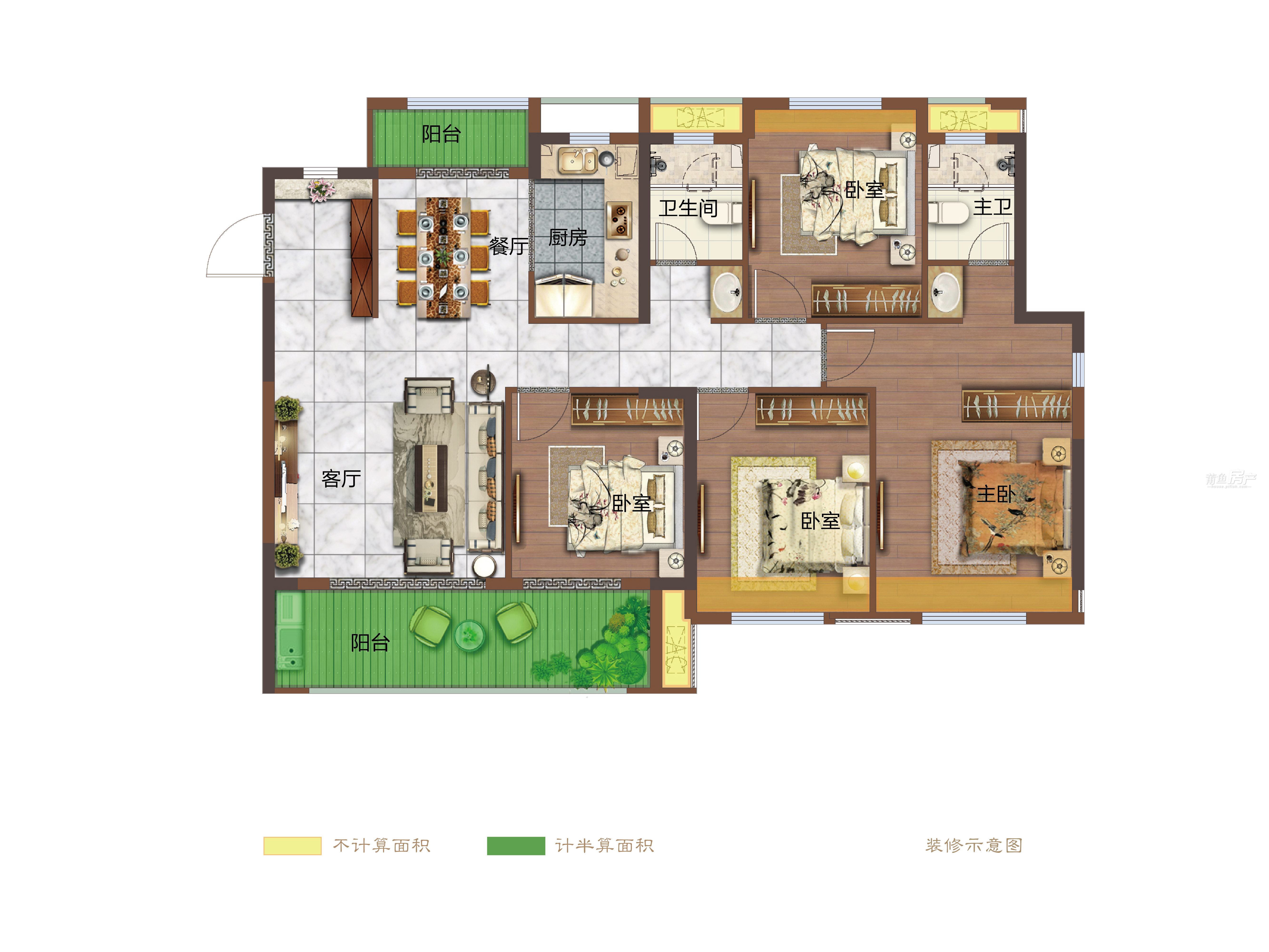 恒冠99文昌府户型图_莆鱼房产网